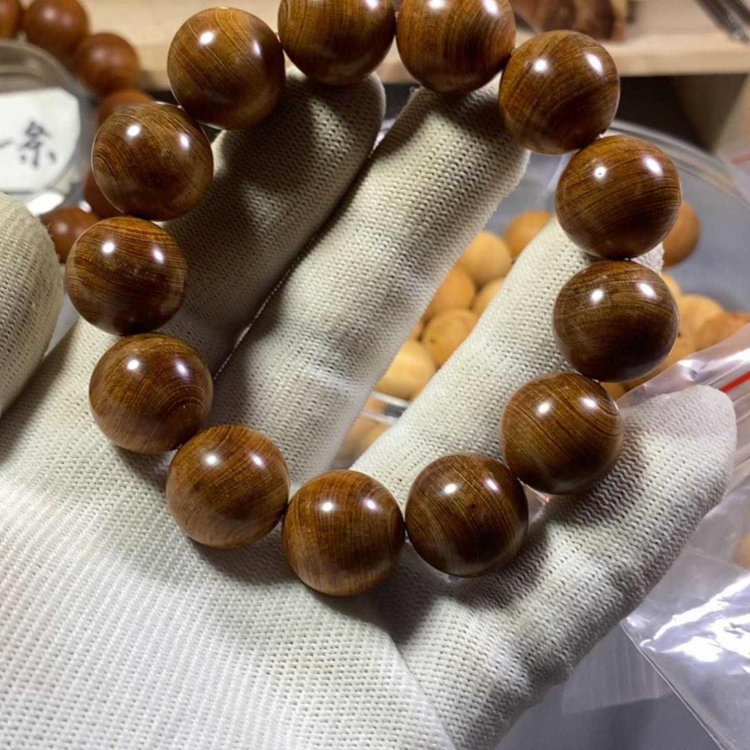 高***杨柏木手串/手链1.8雷击黑油焦甜香太行陈化崖柏手串