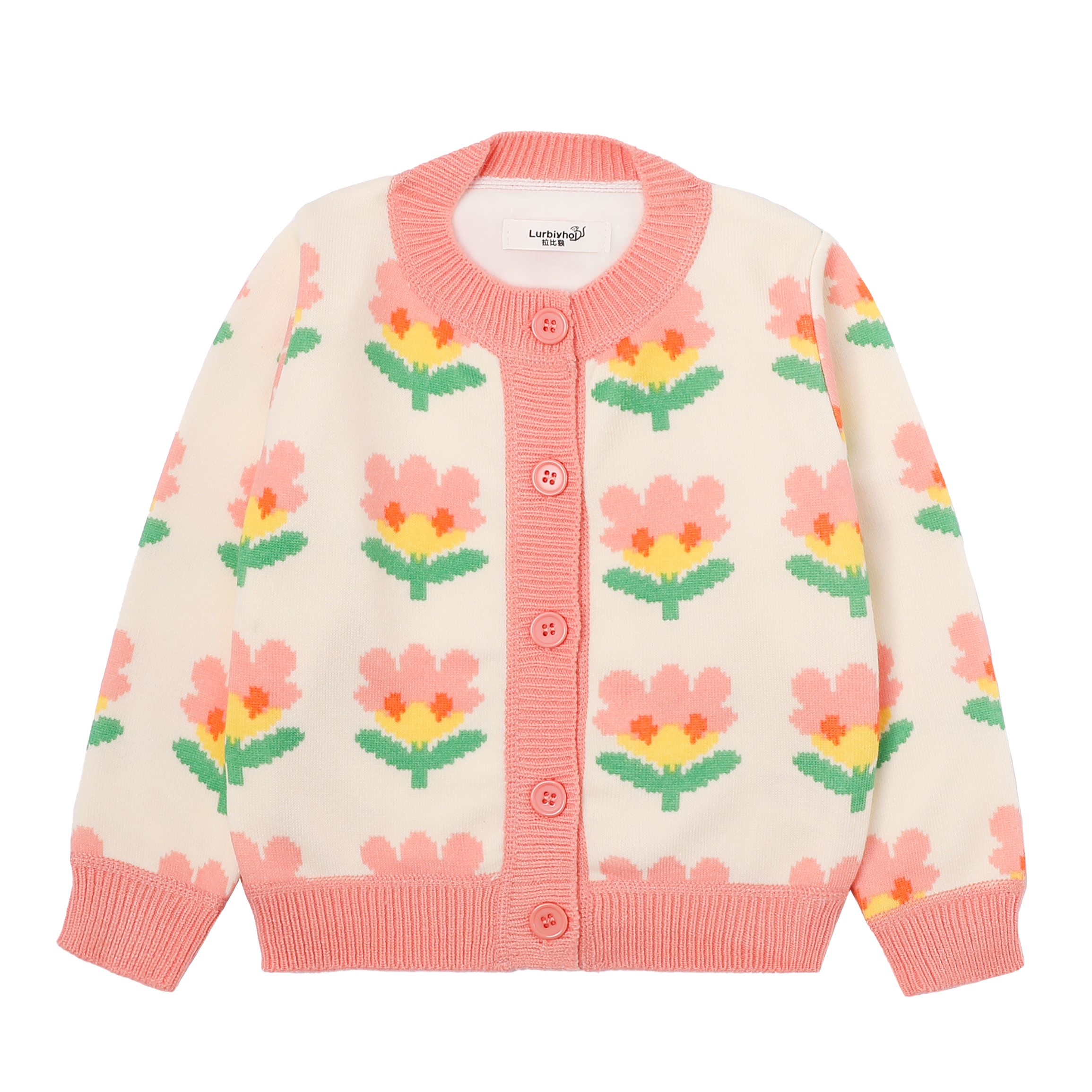 2025女童针织衫开衫儿童洋气毛衣外套宝宝加绒线衣小童装上衣