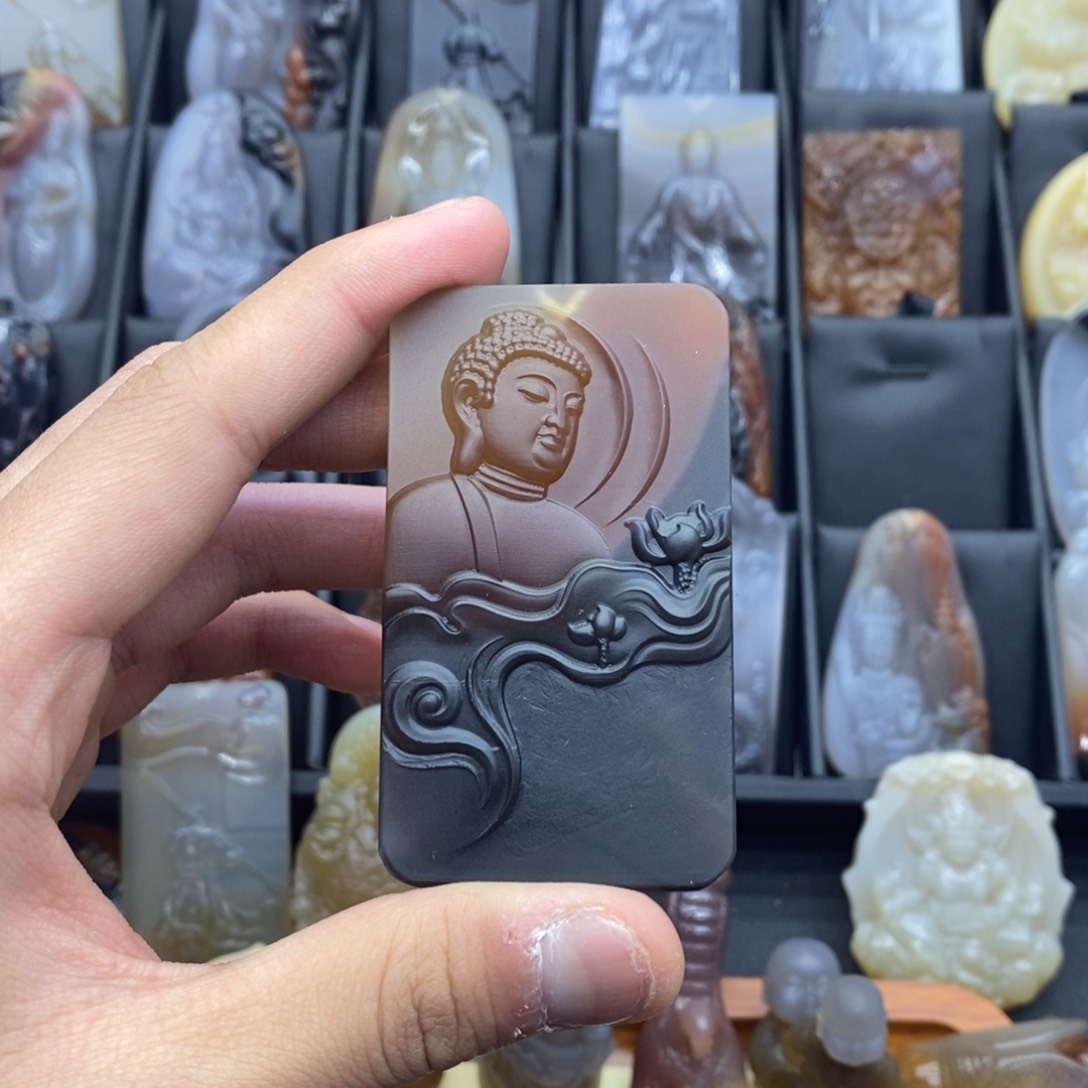 玛瑙/玉髓吊坠(赠链)未镶嵌丨**丨吊坠