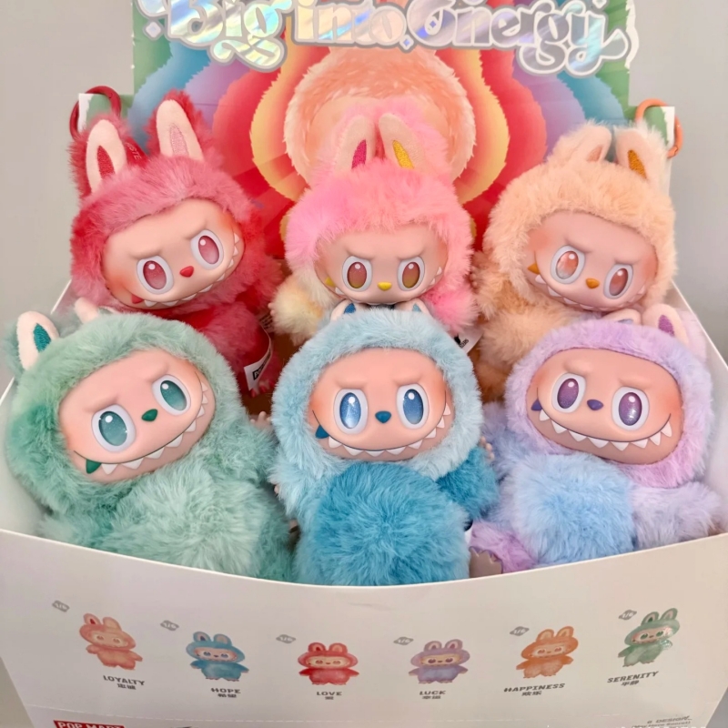 LABUBU布布三代毛绒挂件前方高能3.0马卡龙搪胶脸