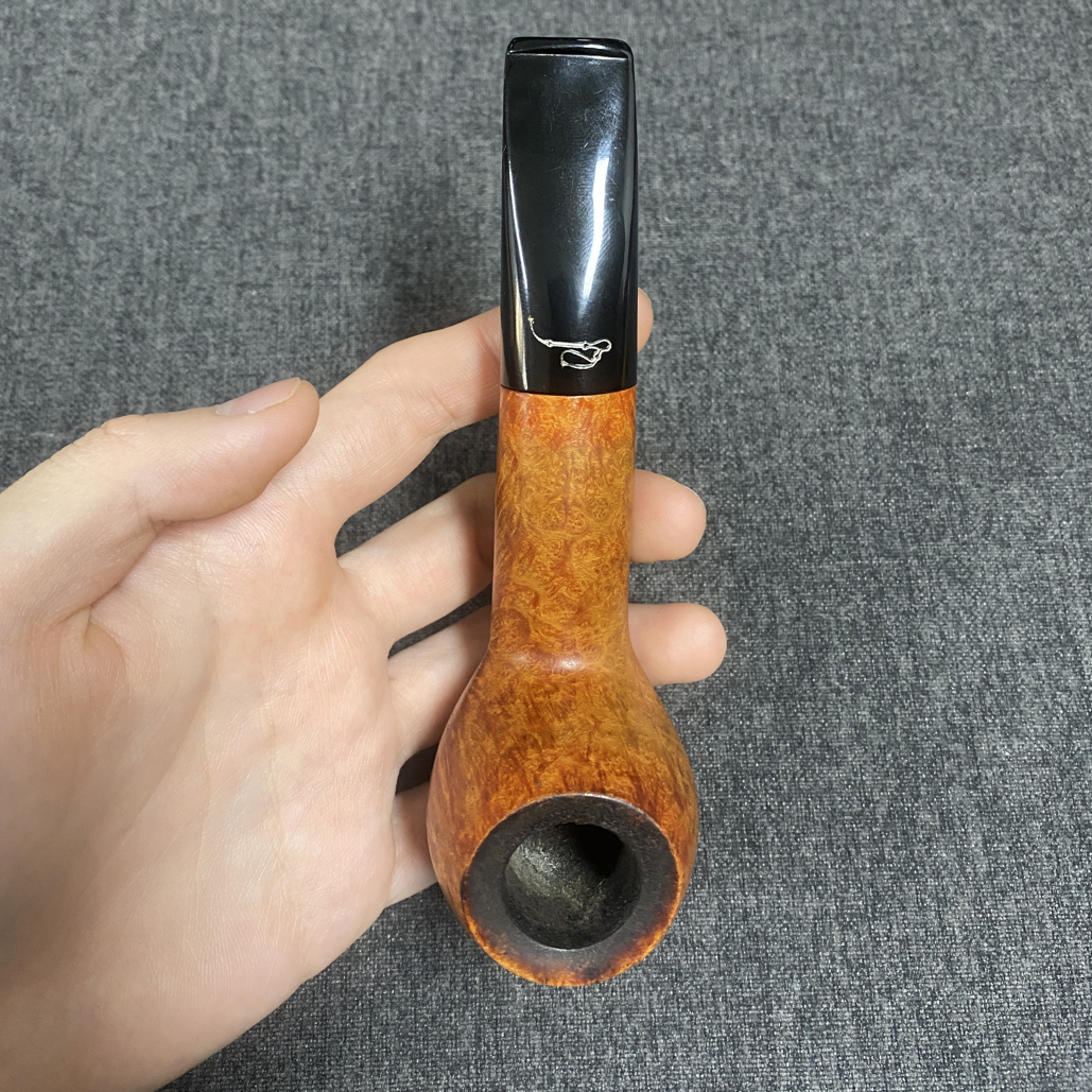 33史蒂芬二手老烟斗弯式斗嘴（单斗无斗架）（二手物品不退不换）