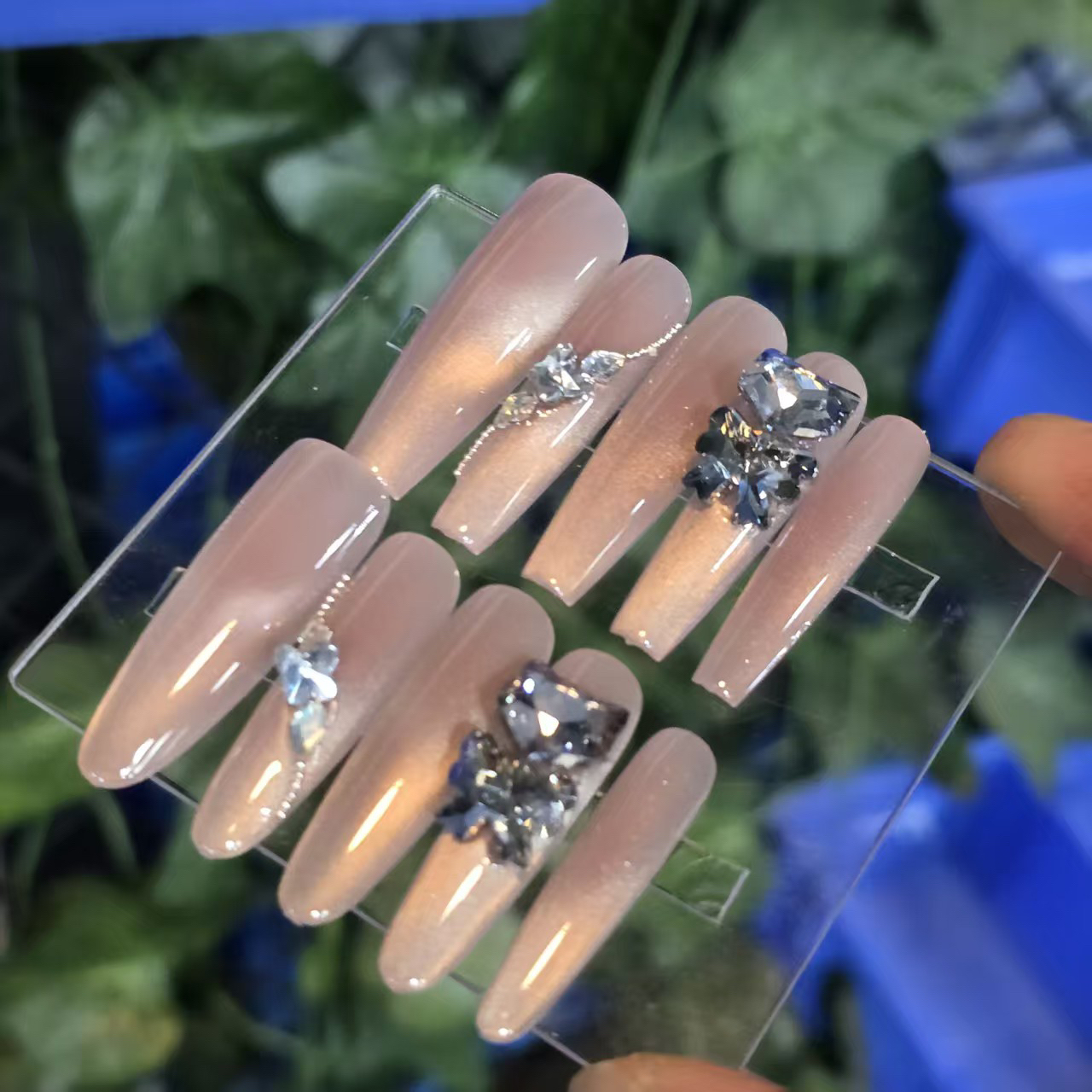 狐狸先生丶(定制+小钢珠+无缝隙)珠宝级丶手工穿戴甲默认微瑕