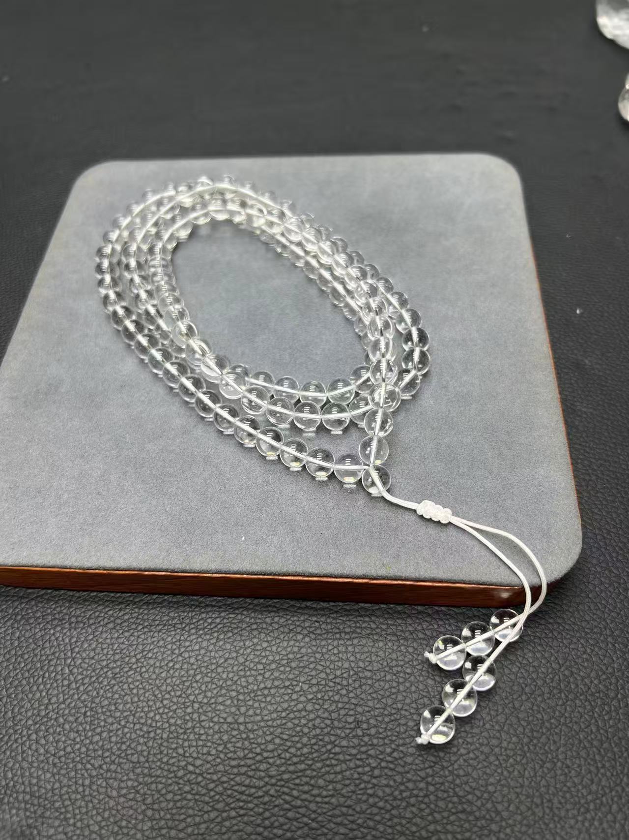 天然白水晶8mm108颗手链