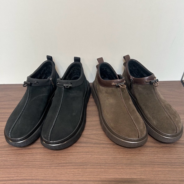 182-605时尚潮款男士休闲冬季简约净版纯色加绒棉鞋