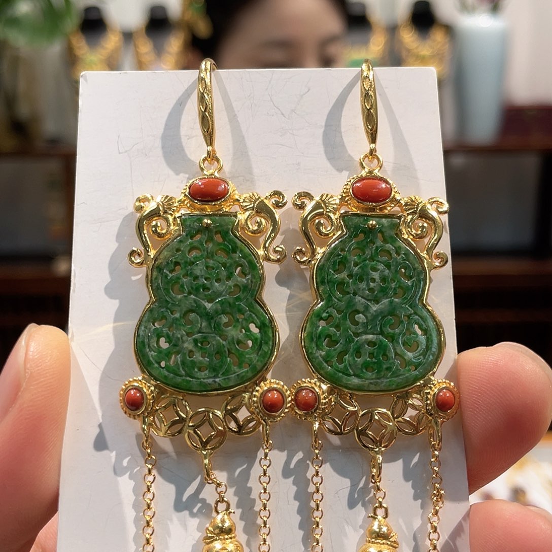 锦纶铁合金耳坠耳饰