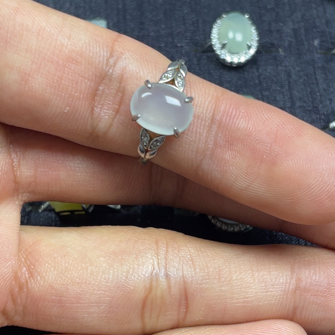 翡翠银S925镶嵌戒指