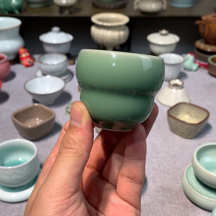 龙泉青瓷弟窑梅子青葫芦