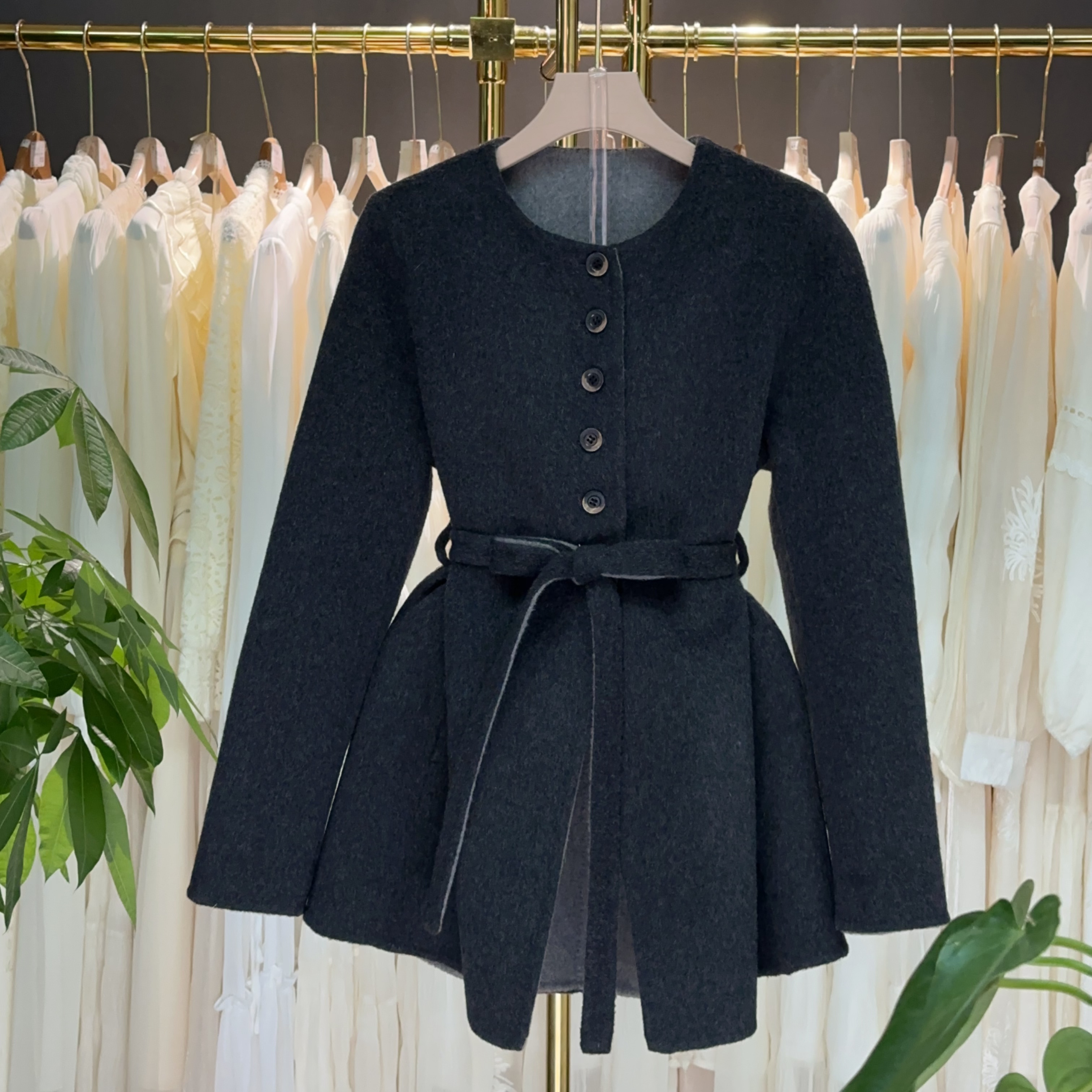 【A9138】毛呢大衣外套女2025秋冬新款毛呢外套小香风