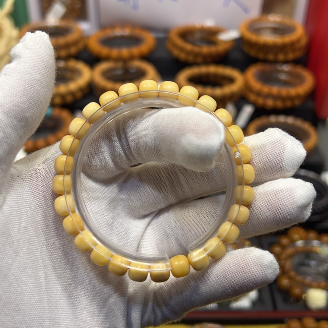 白玉菩提手串龙脊菩提桶珠