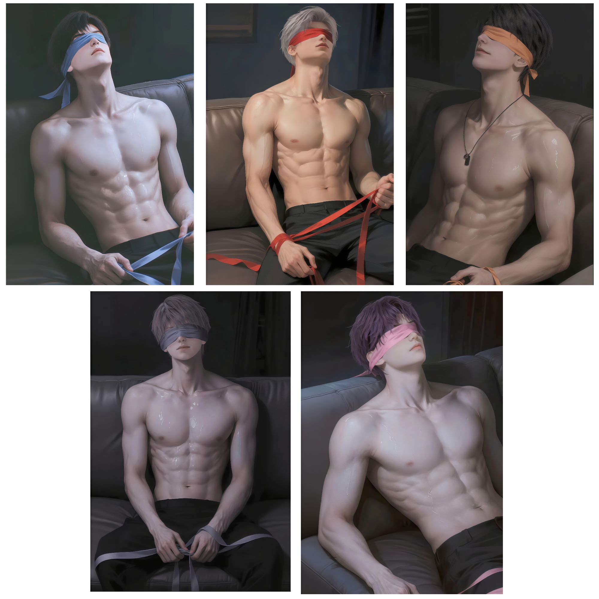 恋与深空-二创盲盒周边亚克力二次元水晶砖12*8*1.5cm（默认代拆）