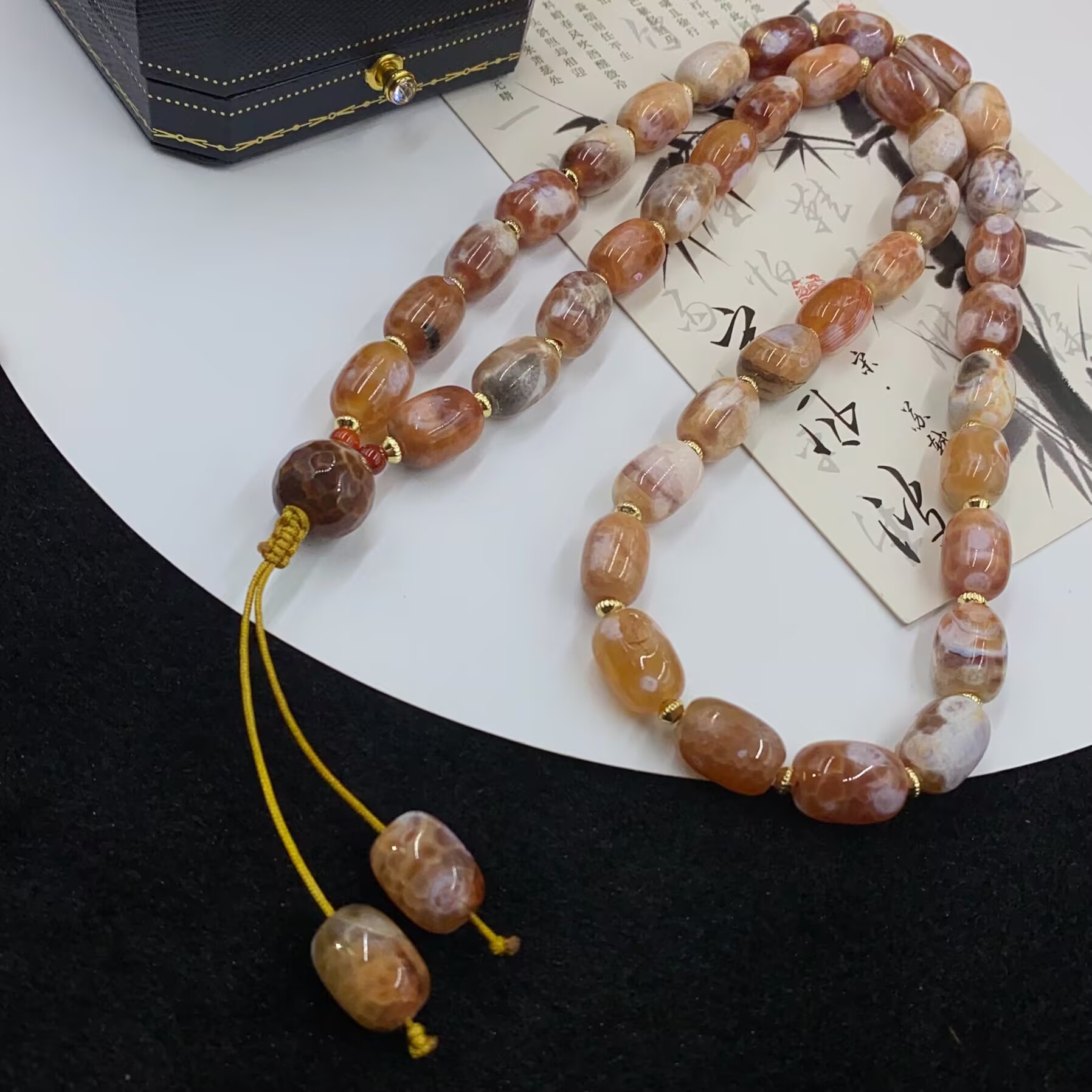 3967 黄色珠珠项链多样性发货