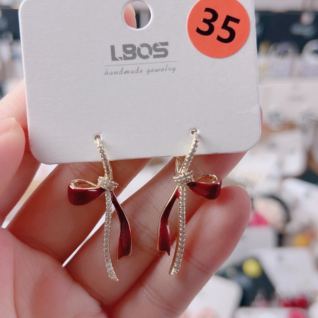 琉璃纯铜合金耳环的