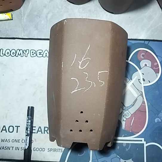 紫砂六方一个紫砂花盆