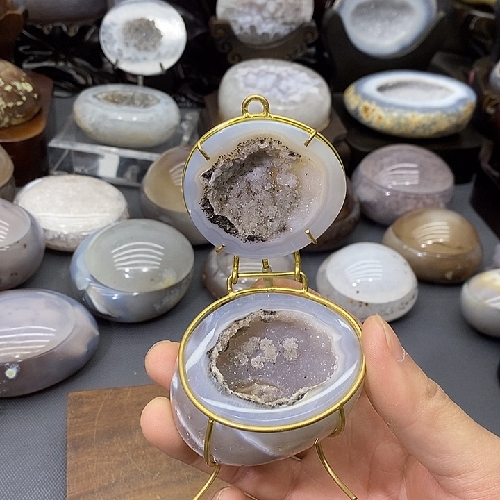 未镶嵌摆件紫晶聚宝盆