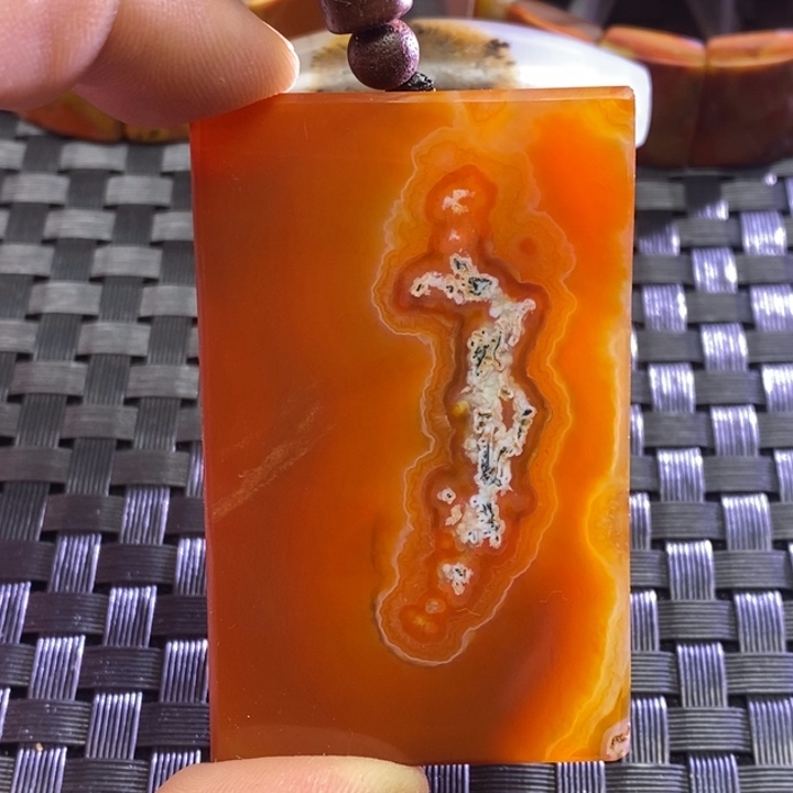 玛瑙/玉髓水草玛瑙无事牌未镶嵌