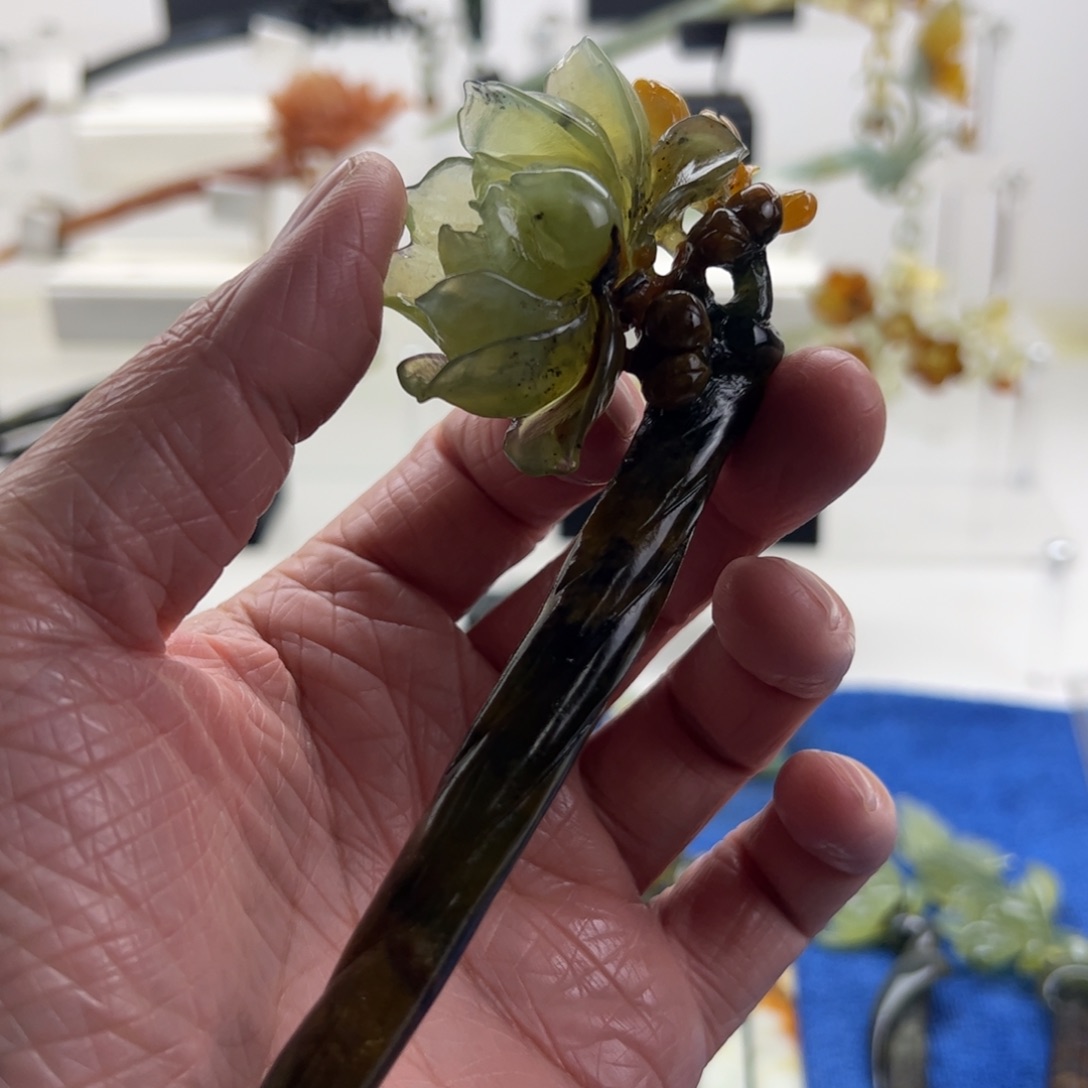岫玉福利发簪未镶嵌