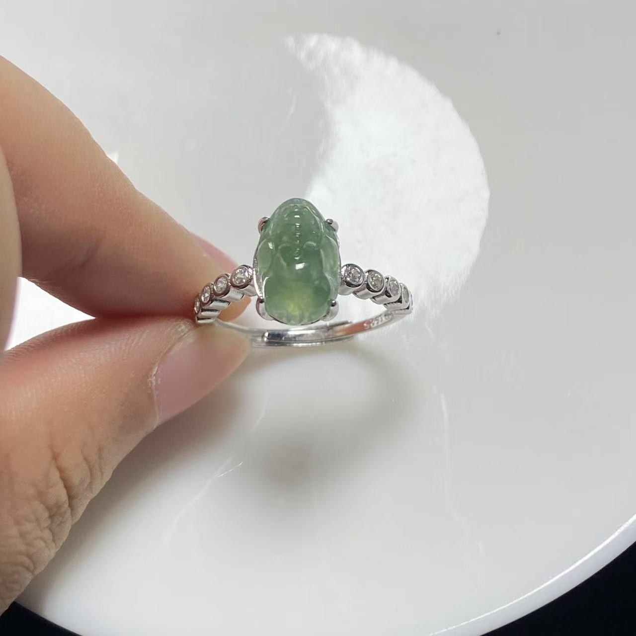 定制翡翠蛋面戒指74