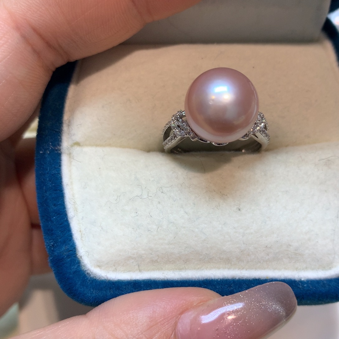 淡水珍珠戒指银S925镶嵌