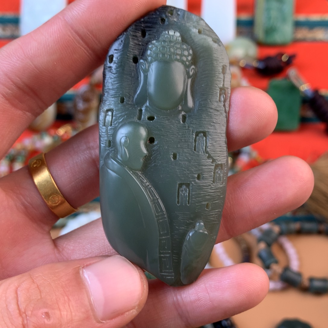 和田玉（糖玉）挂件未镶嵌?**?