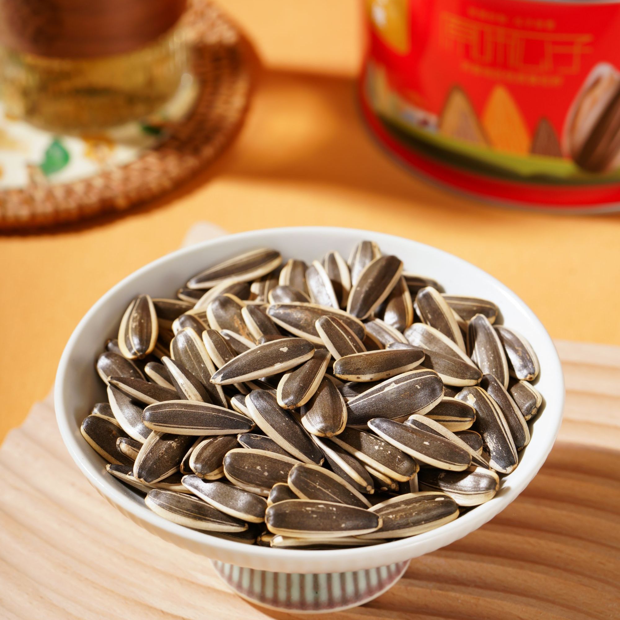 葵花缘内蒙古零食罐装原味五香葵花籽218g节庆婚宴礼盒装产地包邮