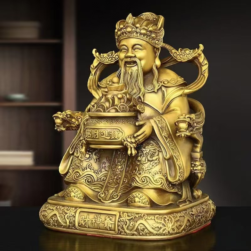黄铜招米爷摆件公司店铺家居客厅高档装饰工艺品摆件