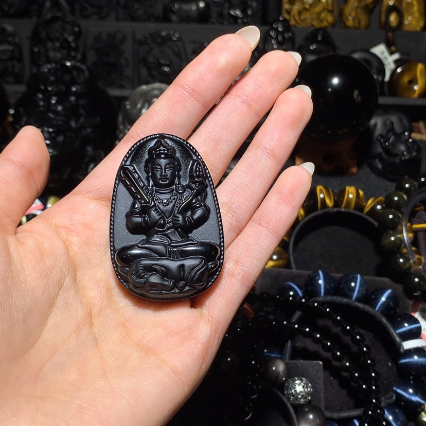 【闪购商品】未镶嵌黑曜岩珠宝奇石人****明