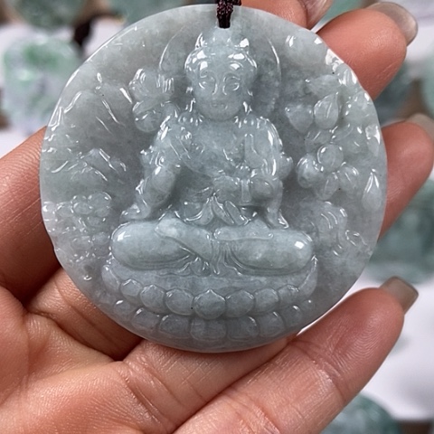 翡翠颈饰未镶嵌大势至菩萨福利