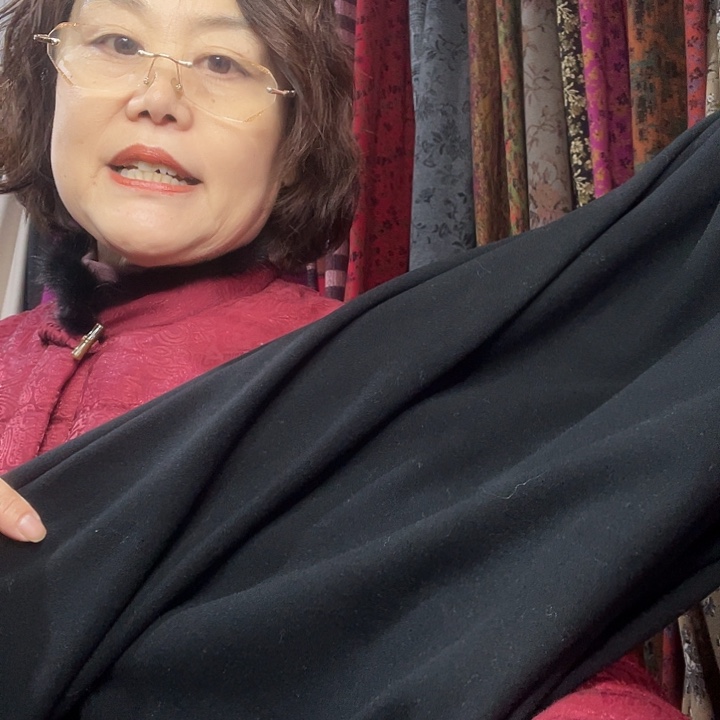 黑色奥绒1米面料面料