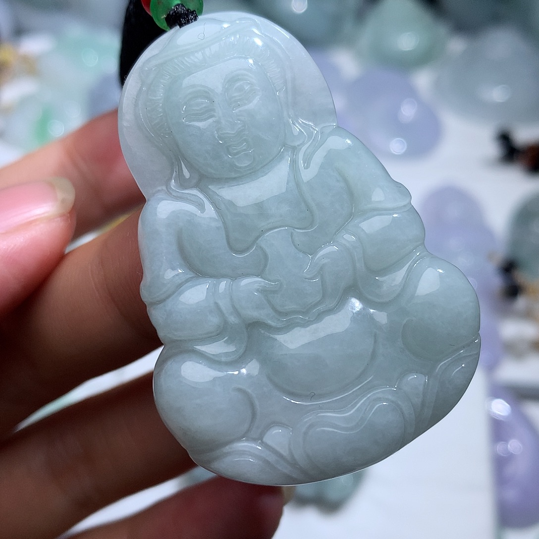 翡翠未镶嵌颈饰525