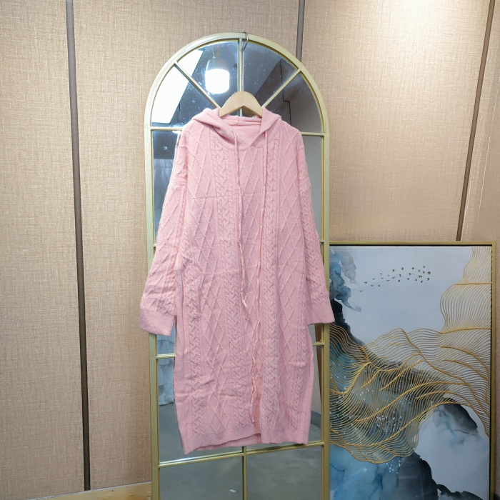 AF368孕妇粉色毛衣裙