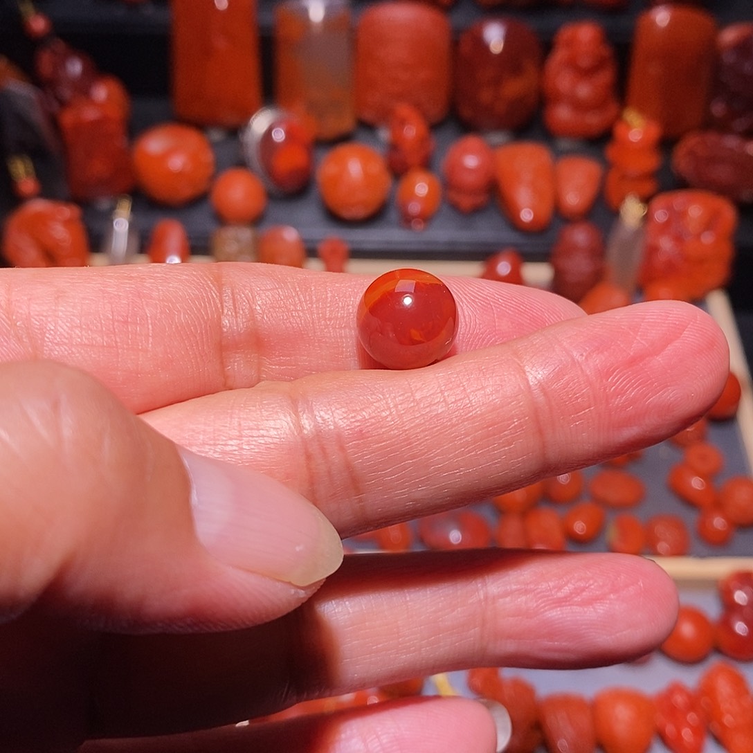 小***篓南红玛瑙未镶嵌圆珠11.5