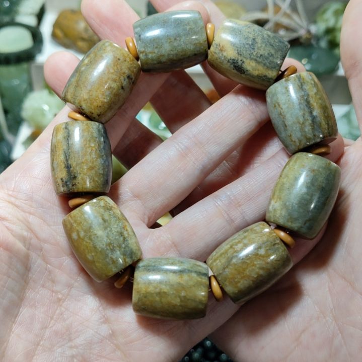 岫岩河磨玉（透闪石质玉）手串款式未镶嵌