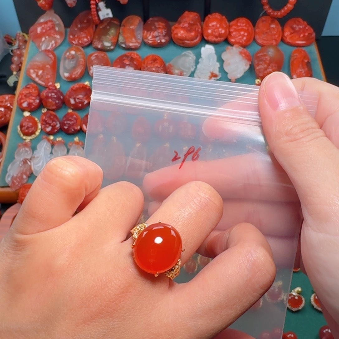 南红玛瑙南红银S925镶嵌清*