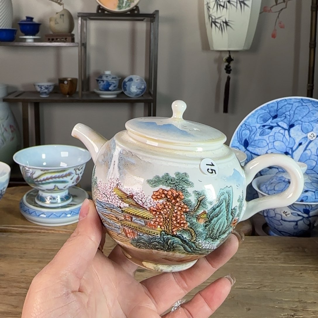 杯景德镇陶瓷柴烧多人