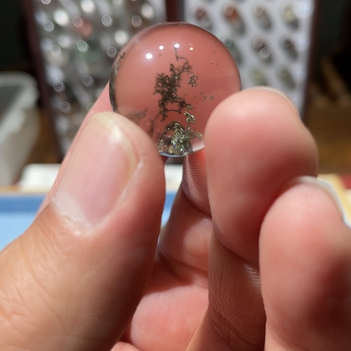 水晶珠宝半成品未镶嵌彩幽灵