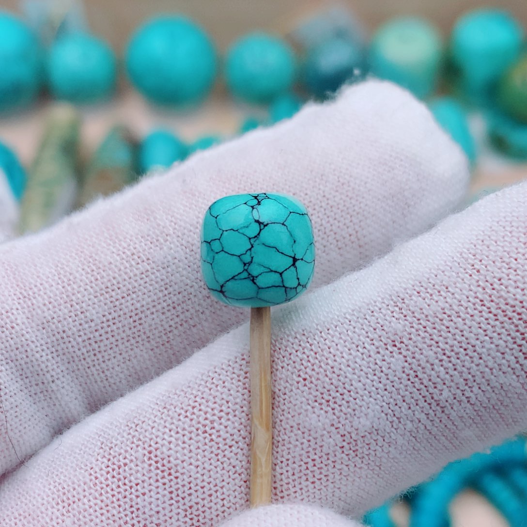 未镶嵌绿松石珠宝奇石10mm