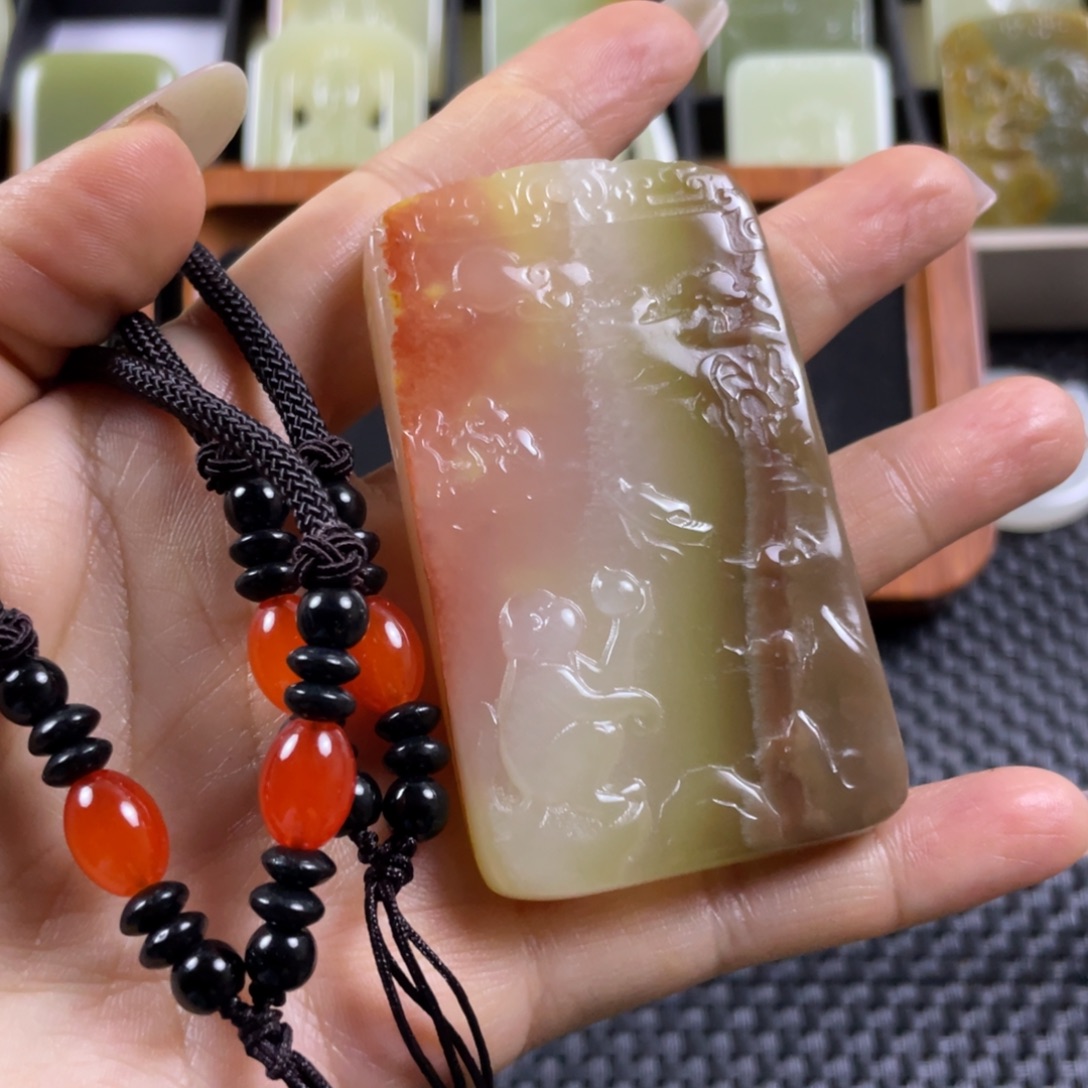 石材一物一拍猴守护