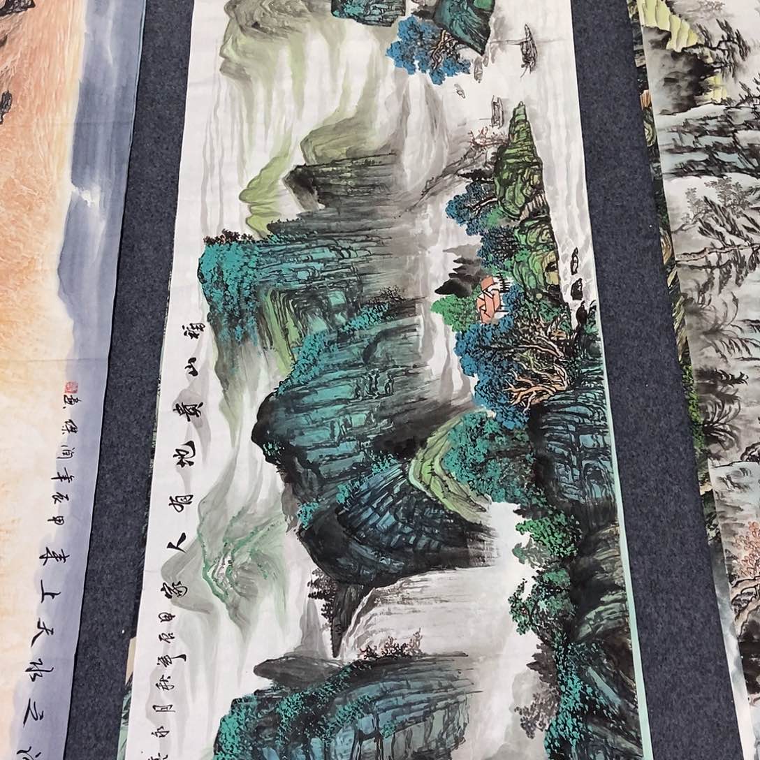 国画小六尺山水一副