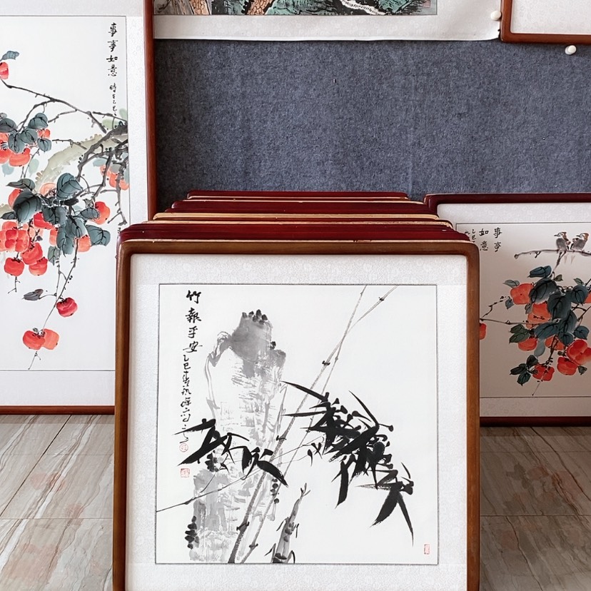 【闪购商品】国画书画作品带框63×63厘米