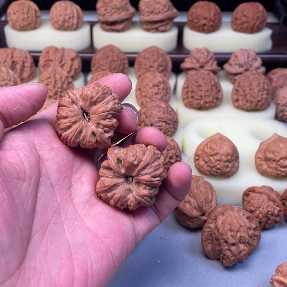 文玩核桃把件粥*凹底