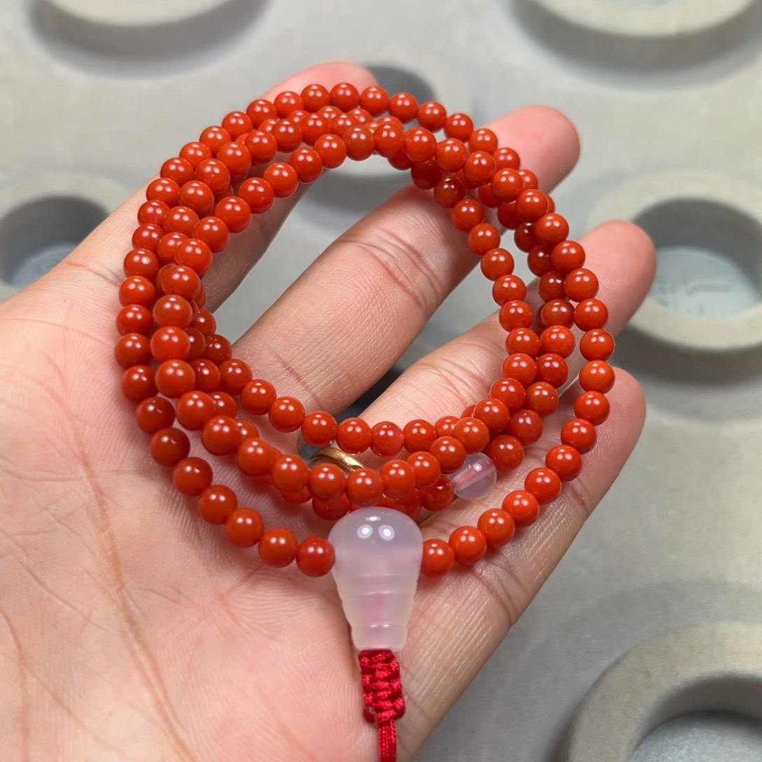 南红玛瑙圆珠多圈未镶嵌