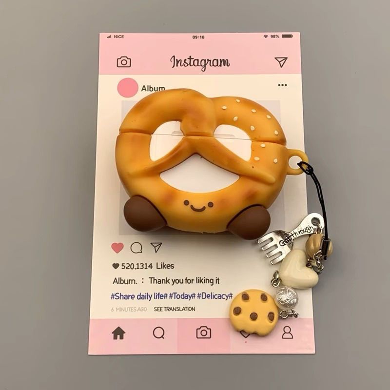 咸水面包耳机保护壳适用AirpodsPro2保护套airpodspro苹果蓝牙盒