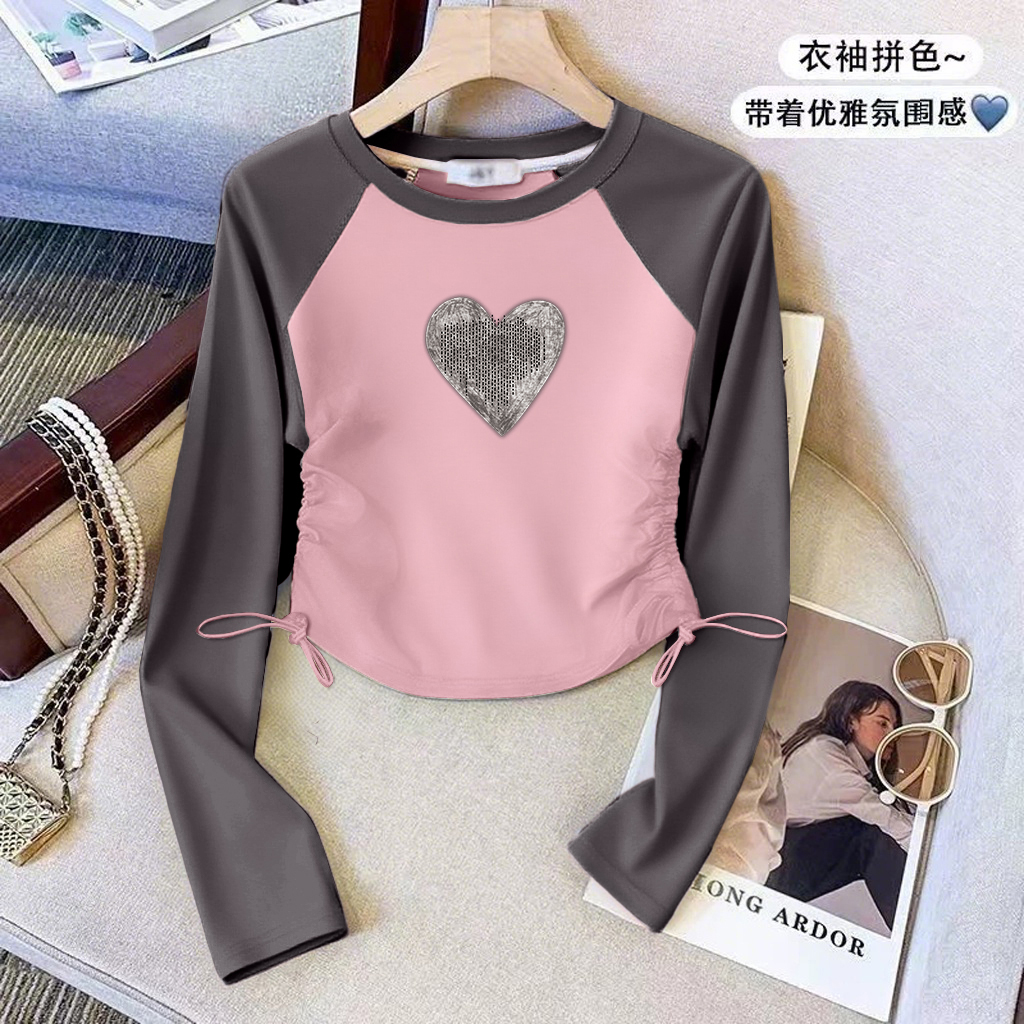 插肩袖女童长袖T恤2025春秋新款儿童洋气女孩上衣中大童打底衫ins