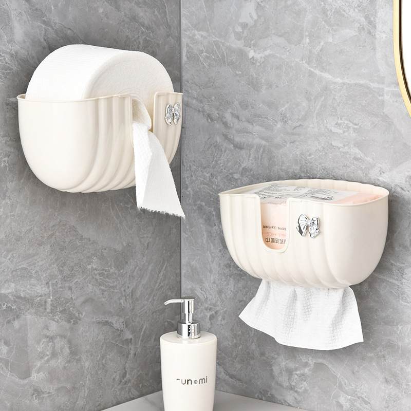 创意壁挂免打孔高颜值卷纸盒厕所卫生间纸巾盒浴室洗脸巾盒抽纸盒