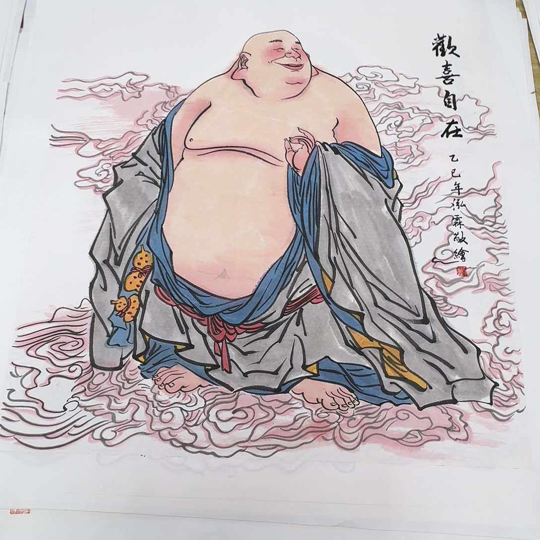 国画四尺斗方手作品