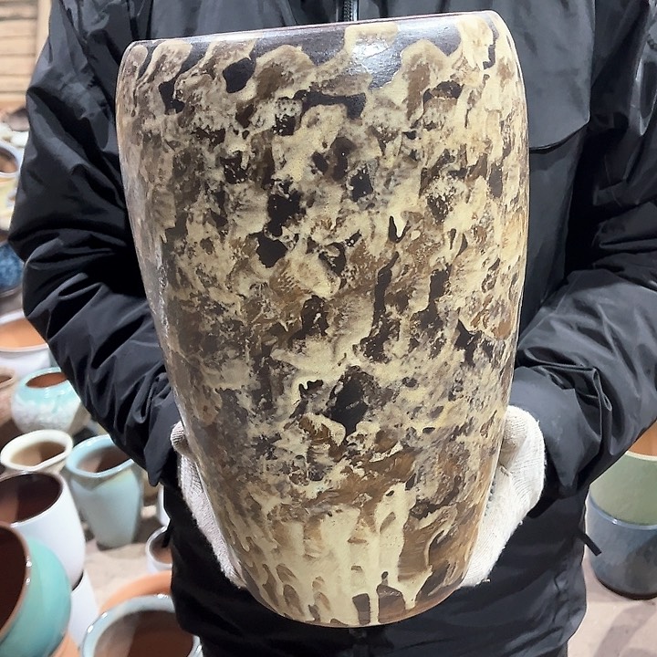 紫砂花盆高32口18————