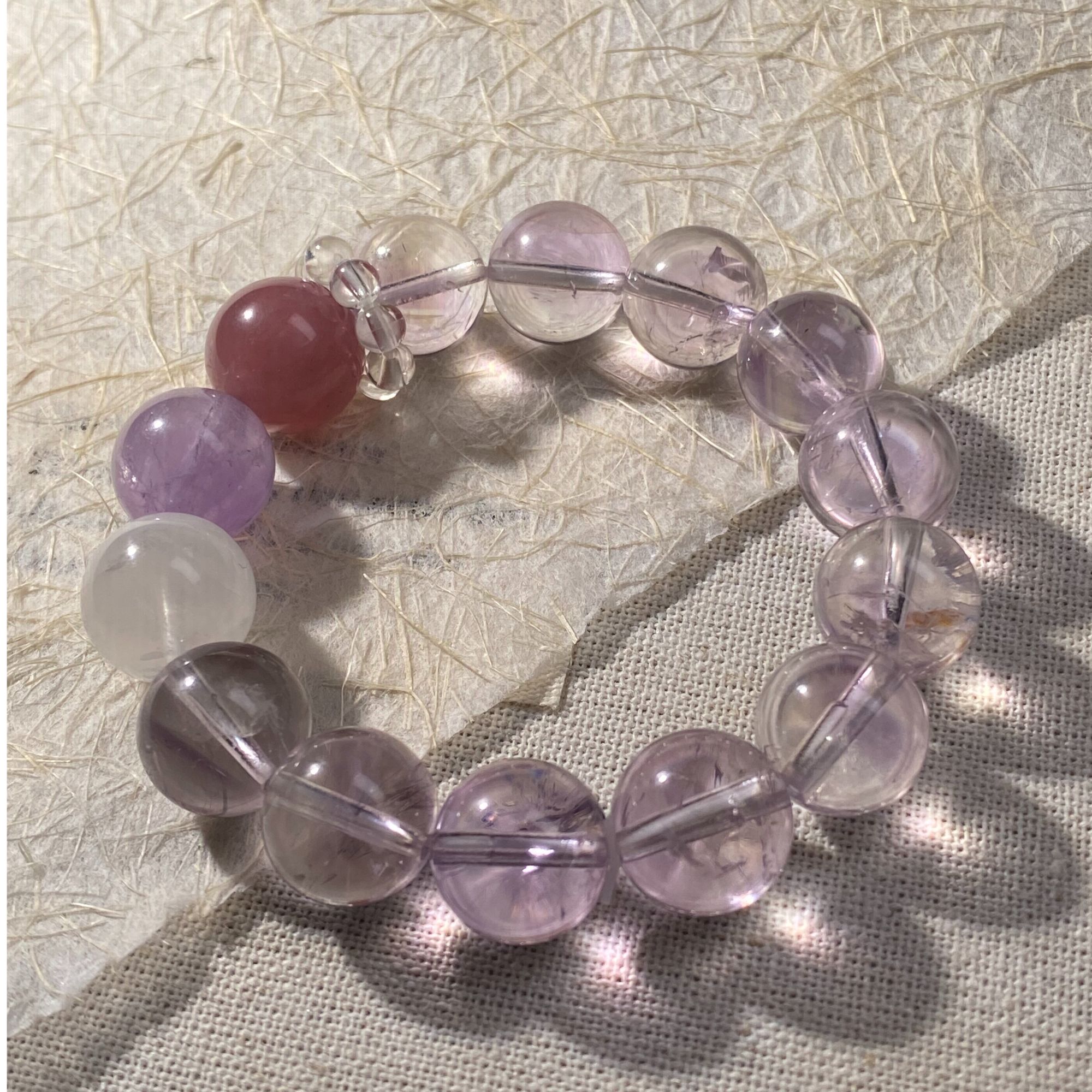 【紫晶韵】紫水晶12mm➕拉丝兔毛紫12mm➕老矿紫马粉11mm-多样性发1