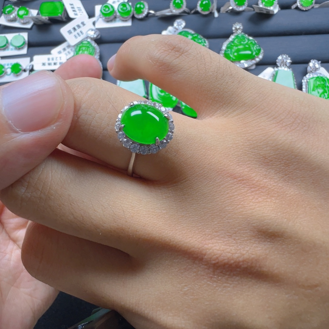 翡翠银S925镶嵌颈饰