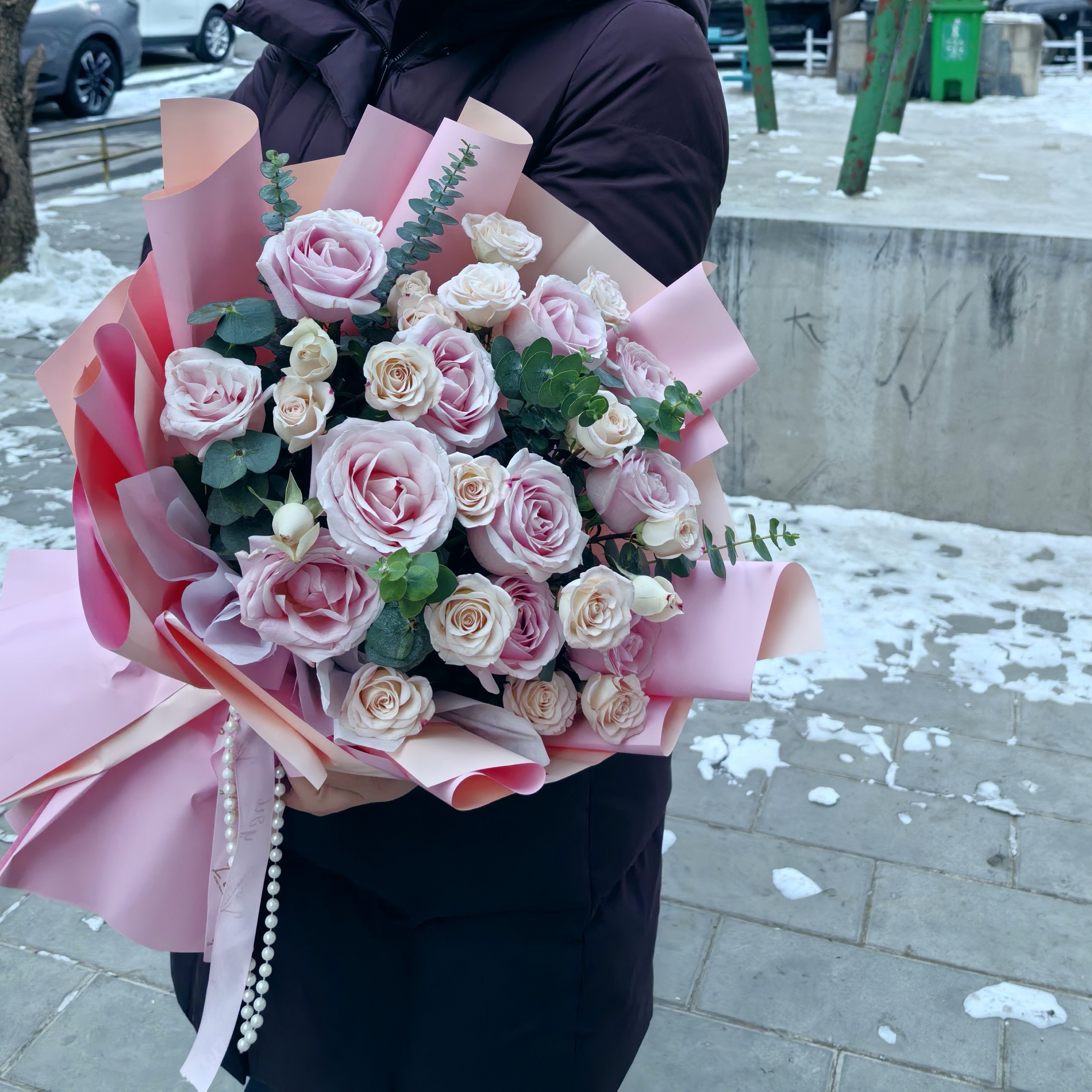 【温柔如你】11支粉玫瑰送老婆送女友送闺蜜生日花礼小时达