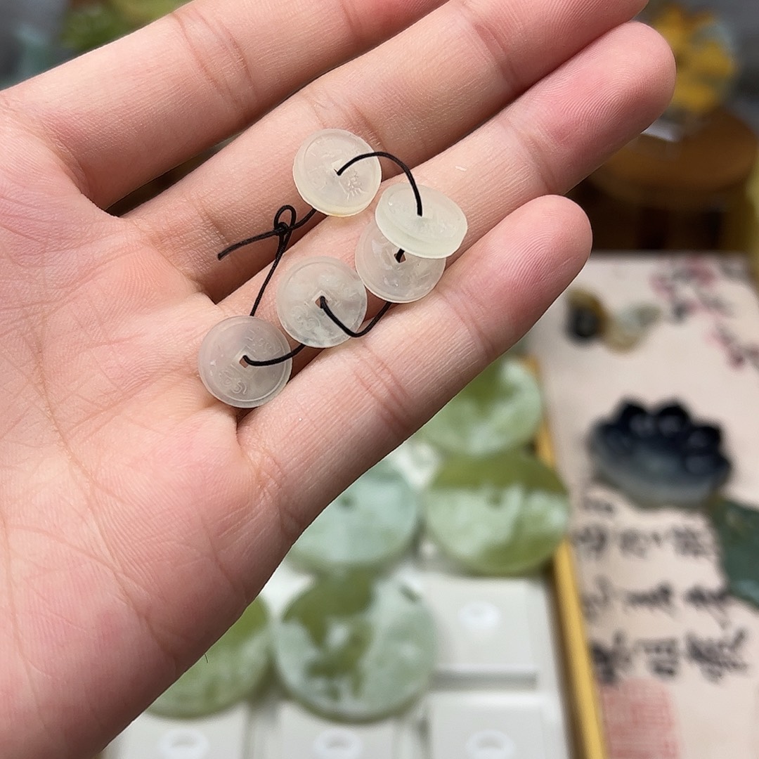 蛇纹石玉合金111五帝钱